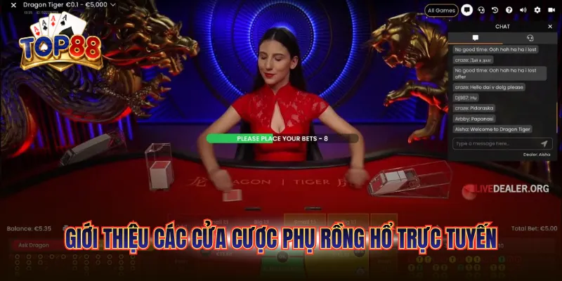 Hướng Dẫn Cách Cược Phụ Rồng Hổ TOP88 Từ Các Cao Thủ 4 Giới thiệu các cửa cược phụ Rồng Hổ trực tuyến