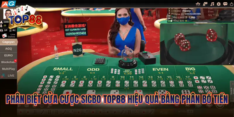 Phân biệt cửa cược Sicbo TOP88 hiệu quả bằng phân bổ tiền