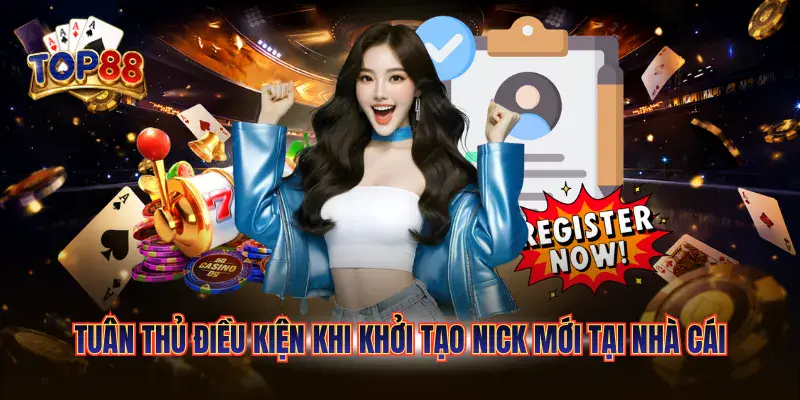 Đăng Ký Top88 Nhanh Chóng Nhận Ưu Đãi Hấp Dẫn Hôm Nay 5 Tuân thủ điều kiện khi khởi tạo nick mới tại nhà cái